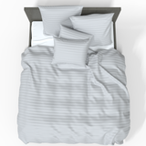 Luxuriöser Premium gestreifter Satin 100% Baumwollstoff | Antarctica