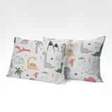 Handgefertigter Baumwoll-Kissenbezug | Dino Land