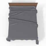 Handgefertigtes luxuriöses Premium gestreifter Satin Baumwoll Bettlaken | Tornado