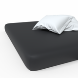 Handmade Luxurious Premium Satin Cotton Fitted Sheet | Black Beauty