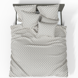 Handgefertigter luxuriöser Deluxe Satin Baumwoll Bettbezug | Milan