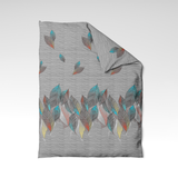 Handgefertigter Baumwoll-Bettdeckenbezug | Jungle Lines