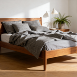 Handgefertigtes luxuriöses Deluxe Satin Baumwoll Bettwäsche Set | Stockholm