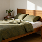 Handgefertigtes luxuriöses Deluxe Satin Baumwoll Bettwäsche Set | New York