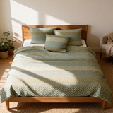 Handgefertigtes luxuriöses Deluxe Satin Baumwoll Bettwäsche Set | Tbilisi