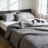 Handgefertigtes luxuriöses Deluxe Satin Baumwoll Bettwäsche Set | Stockholm