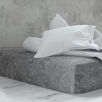 Deluxe satin fitted sheet with elastic | Jaipur - Cotton