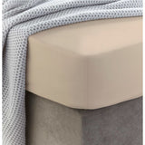 Siuvama drobinė paklodė su guma | Ivory cream - Drobinė